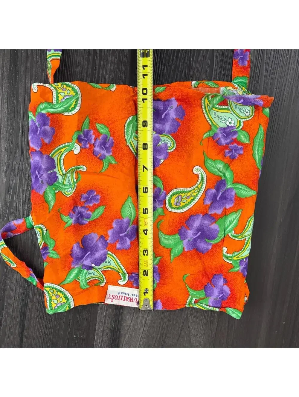 Tropical Floral Paisley Print Beach Cover Up Child Size 6 Orange Sarong
